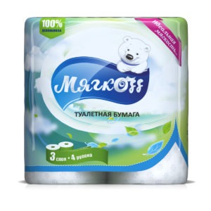 Москва — Туалетная бумага  «Мягкоff» белая оптом.