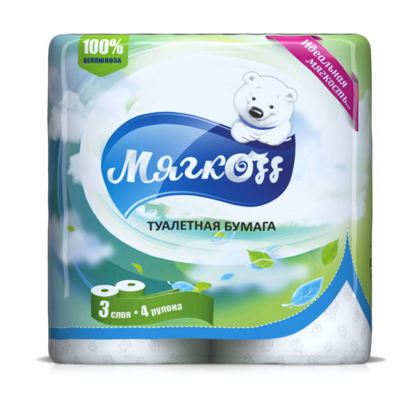 Москва — Туалетная бумага  «Мягкоff» белая оптом.
