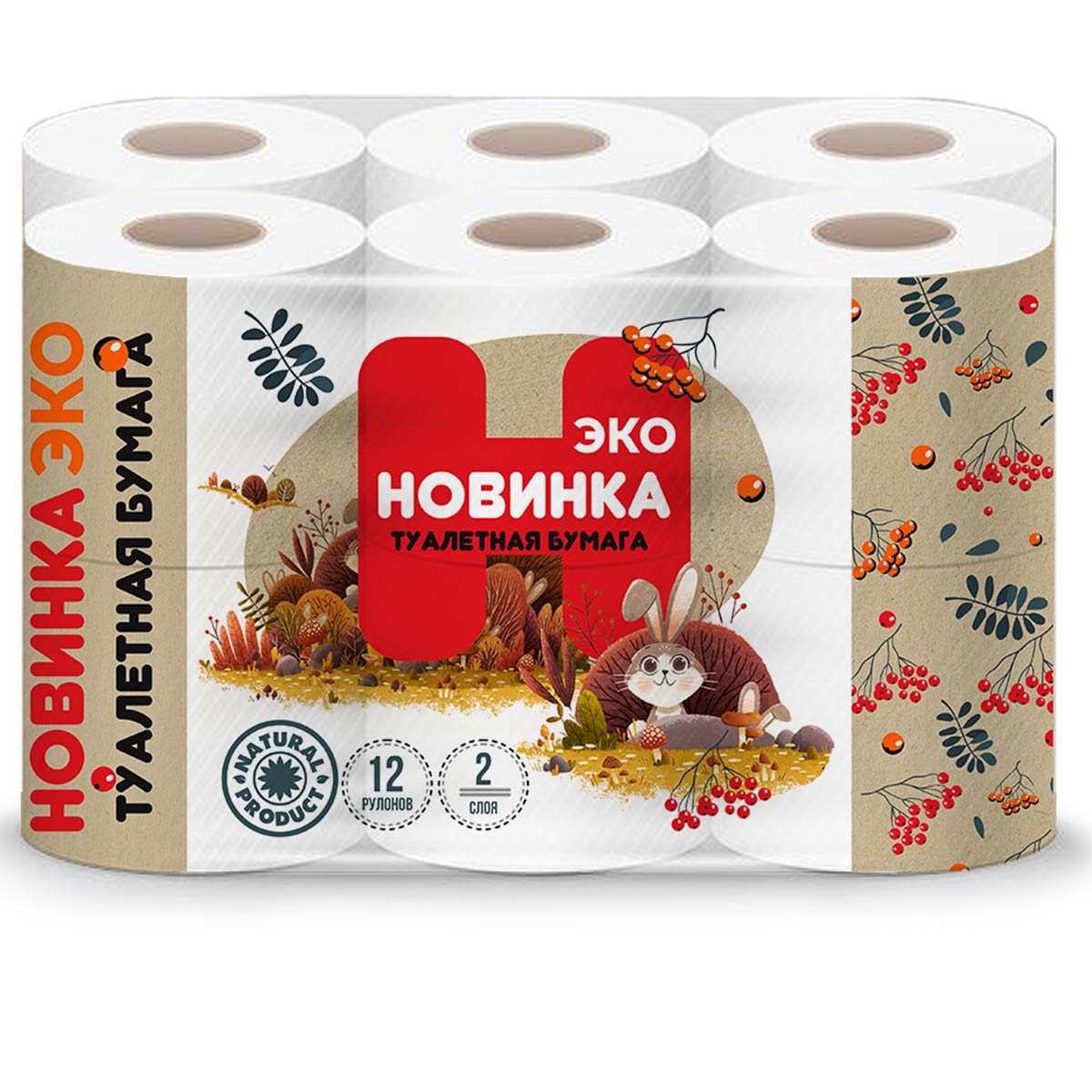 Москва — Туалетная бумага  «Новинка ЭКО» 2 слоя белая оптом.