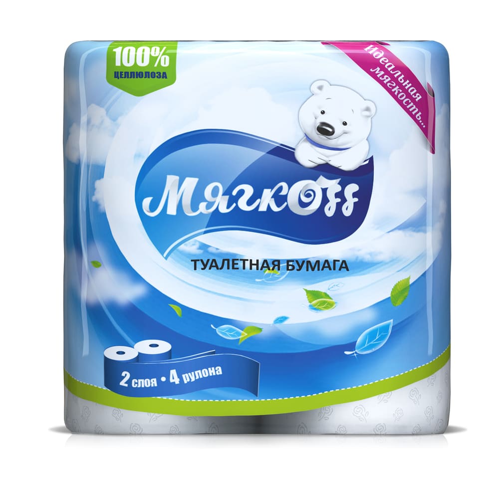Москва — Туалетная бумага  «Мягкоff» белая оптом.