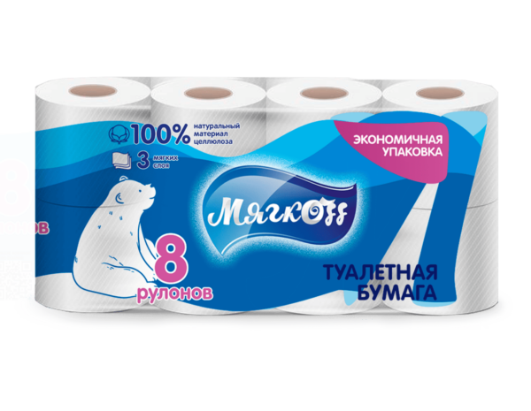Москва — Туалетная бумага  «Мягкоff» белая оптом.